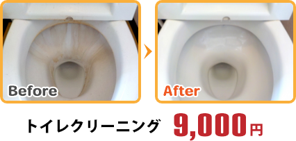 トイレクリーニング9,000円